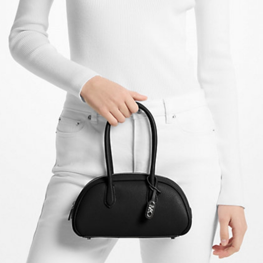 Michael Kors Lulu Small Pebbled Leather Satchel